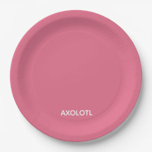 Farbe Axolotl pink Pappteller