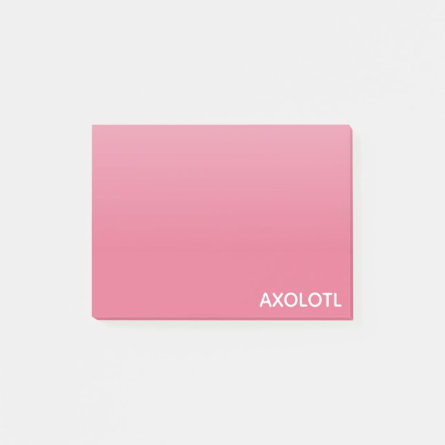 Farbe Axolotl pink Post-it Klebezettel (Vorderseite)