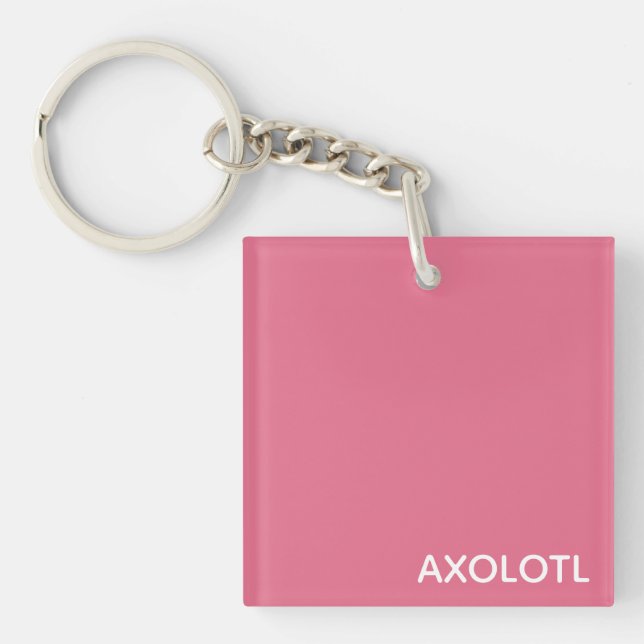 Farbe Axolotl pink Schlüsselanhänger (Vorderseite)