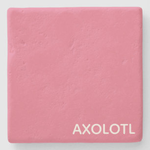 Farbe Axolotl pink Steinuntersetzer