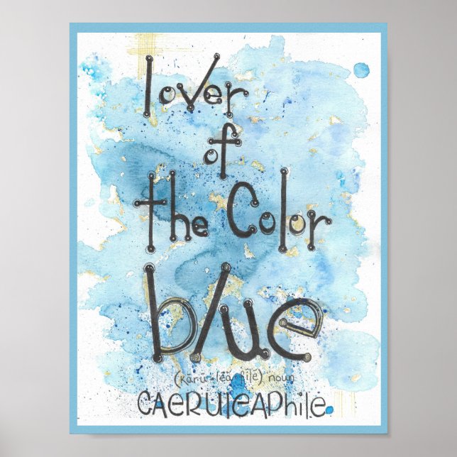Farbe Blau Poster (Vorne)