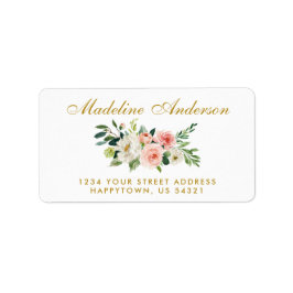 Farbe Blau Rosa Blau Gold Adresse Adressaufkleber