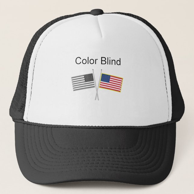Farbe Blind zwei Flags Truckerkappe (Vorderseite)