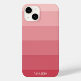 Farbe Blöcke Magenta Rosa mit Name I Telefongehäus Case-Mate iPhone 14 Hülle