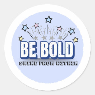 Farbe BOLD - Shine from inside Blau Runder Aufkleber