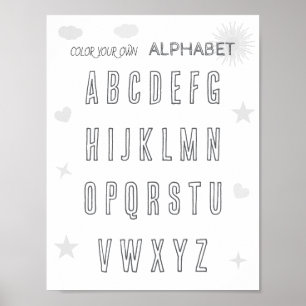 Färbe dein eigenes ABC  Poster