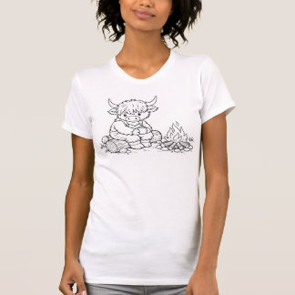 Färbe‑Dein‑Eigenes Highland‑Kuh‑Damen‑T‑Shirt T-Shirt