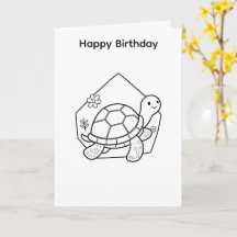 Färbe deine eigene Schildkröten-Karte