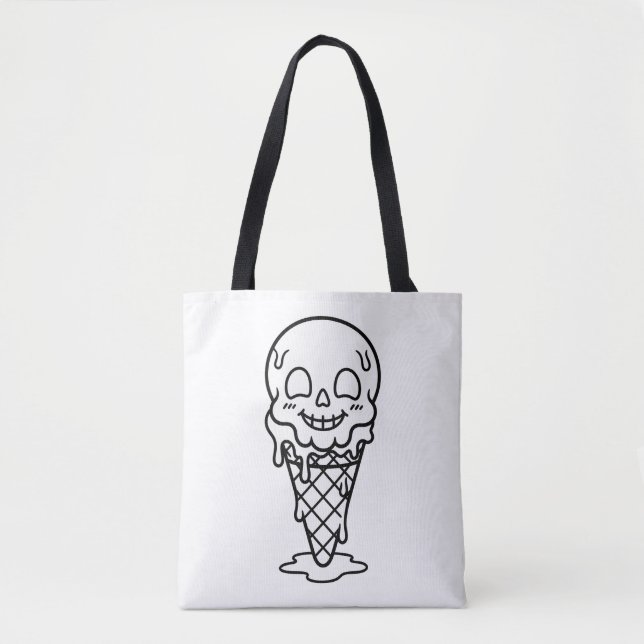 Färbe deinen eigenen Totenkopf-Eiscreme-Sommerween (Vorderseite)
