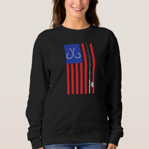Farbe der amerikanischen Flagge für die Basenfisch Sweatshirt
