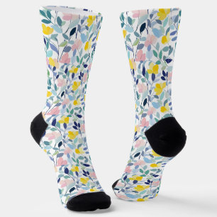 Farbe der Aquarellfarbe Blume Pastellfarbe Socken
