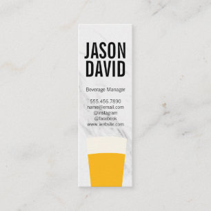 Farbe der Biermarmor Mini Visitenkarte