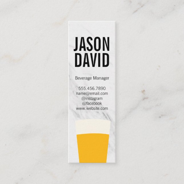 Farbe der Biermarmor Mini Visitenkarte (Vorderseite)