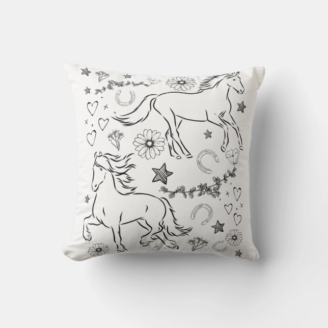 Farbe der Doodle Kissen (Vorderseite)