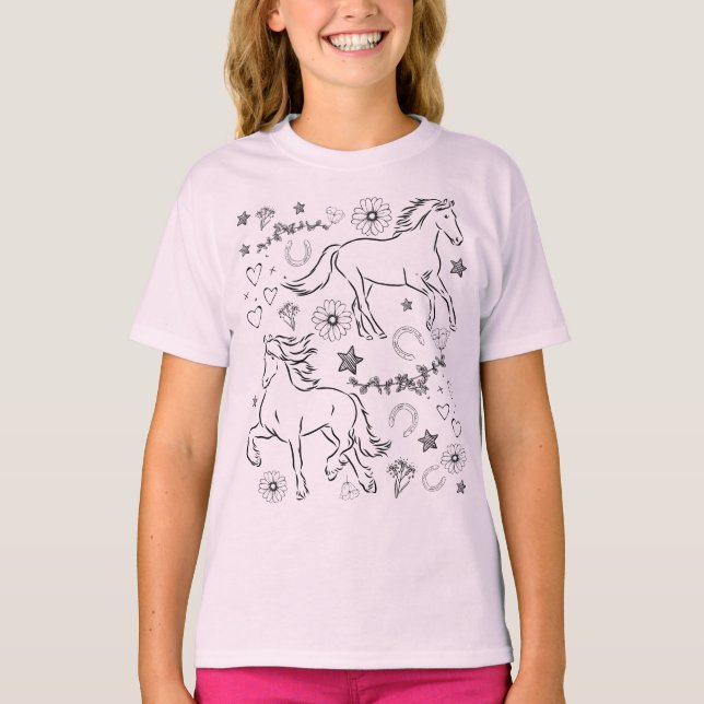 Farbe der Doodle T-Shirt (Vorderseite)