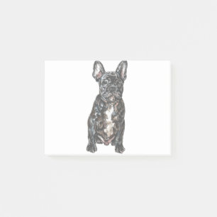 Farbe der französischen Bulldogge Post-it Klebezettel