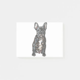 Farbe der französischen Bulldogge Post-it Klebezettel
