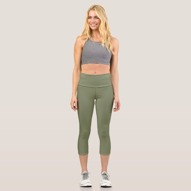 Farbe der grünen Folie Capri Leggings (Vorderseite)