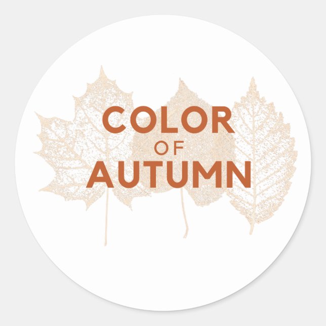 Farbe der Herbstklemme Runder Aufkleber (Vorderseite)