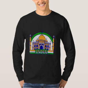 Farbe der indischen Flagge: Taj Mahal T-Shirt