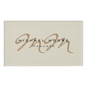Farbe der Kalligraphie Monogramm Pastell Namenschild