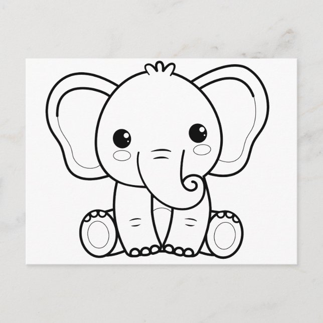 Farbe der Kinder: Ihr eigenes Valentin (Elefant) Postkarte (Vorderseite)