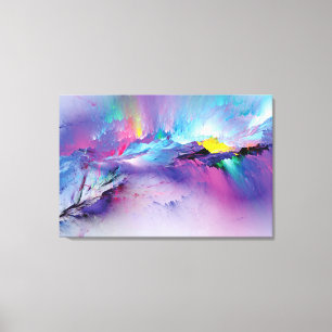 Farbe der Rockmarken Premium Wrapped Canvas (Glanz Leinwanddruck