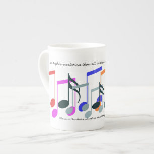 Farbe der Tasse der Musiknoten