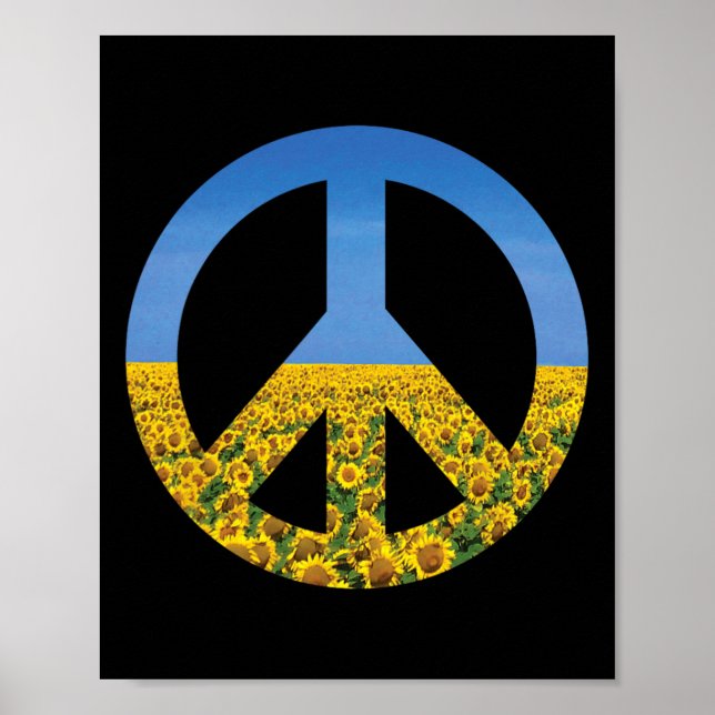 Farbe der ukrainischen Flagge Blaue Himmel Sonnenb Poster (Vorne)