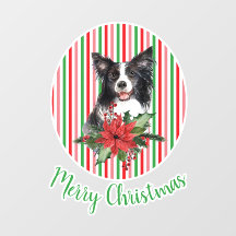 Farbe der Wasserfarbe an der Grenze mit Poinsettia