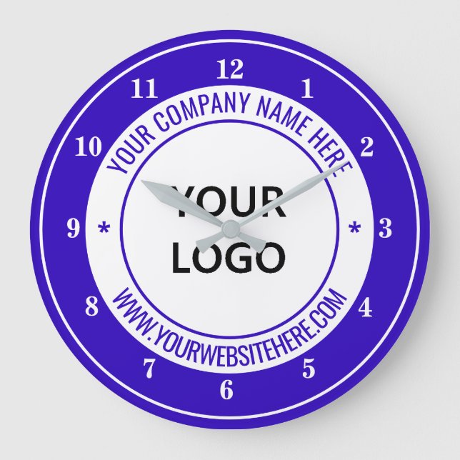 Farbe der Website für den benutzerdefinierten Logo Große Wanduhr (Vorderseite)