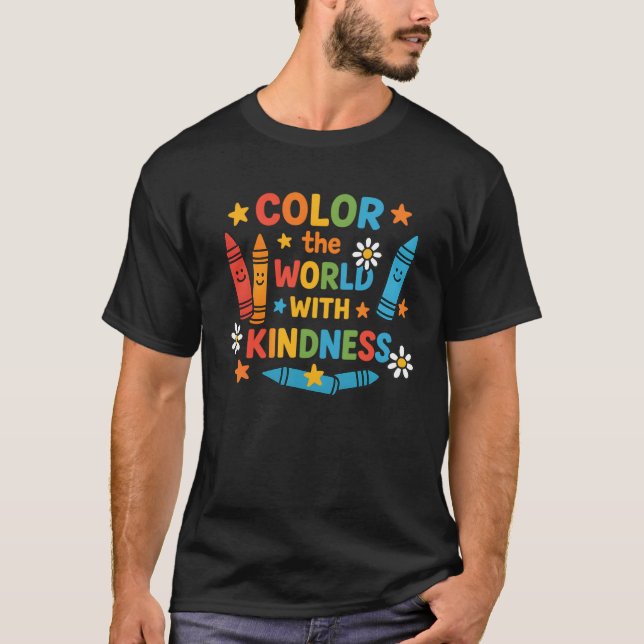 Farbe der Welt mit freundlichen Lehrern T-Shirt (Vorderseite)