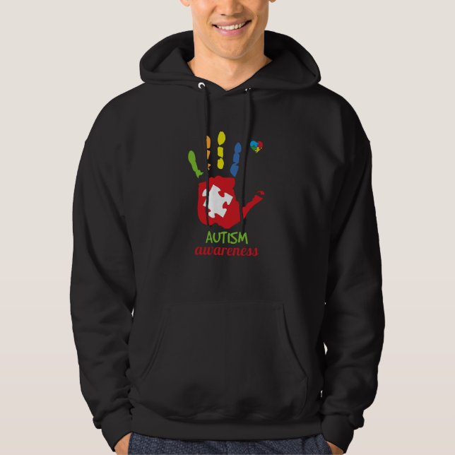Farbe des Autismus Hoodie (Vorderseite)