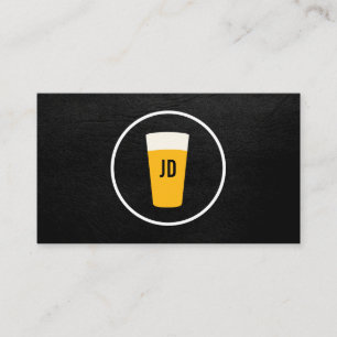 Farbe des Bierlogos Trendy Black Visitenkarte