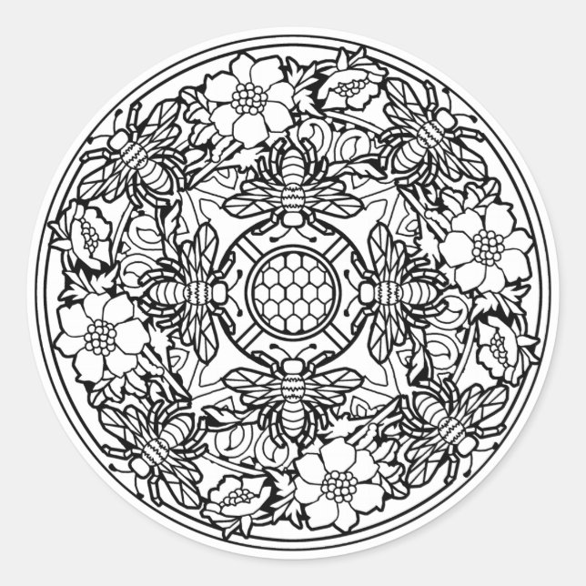 Farbe des eigenen Farbbuches gestalten Tiere Runder Aufkleber (Vorderseite)