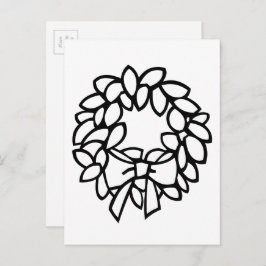 Farbe des eigenen Kranzes mit Bow-Postkarte Postkarte