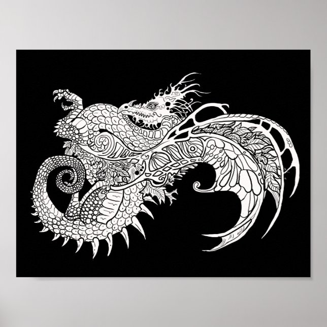 Farbe des eigenen Mystischen Drachen Poster (Vorne)