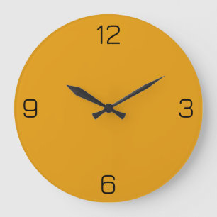 Farbe des Gamboge Orange E49B0F - Option "Ihren Na Große Wanduhr