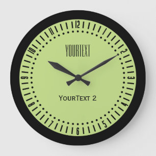 Farbe des grünen Akzents von Pastel Spring, auf de Große Wanduhr