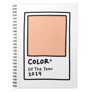Farbe des Jahres 2024 Peach Fuzz Card Notebook Notizblock