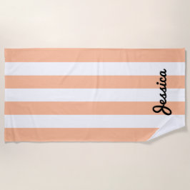 Farbe des Jahres 2024 | Peach Stripe Beach Handtuc Strandtuch