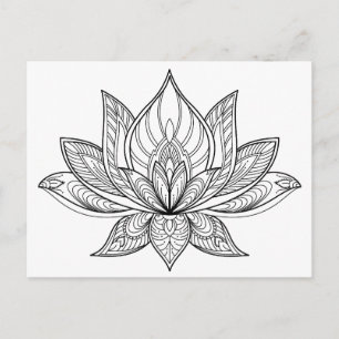 Farbe des Lotus Postkarte