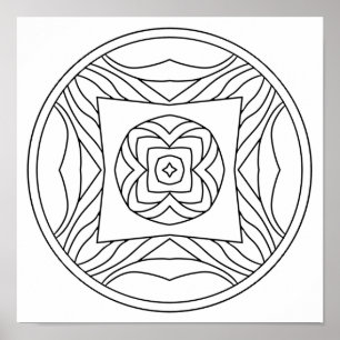 Farbe des Mandalas Poster