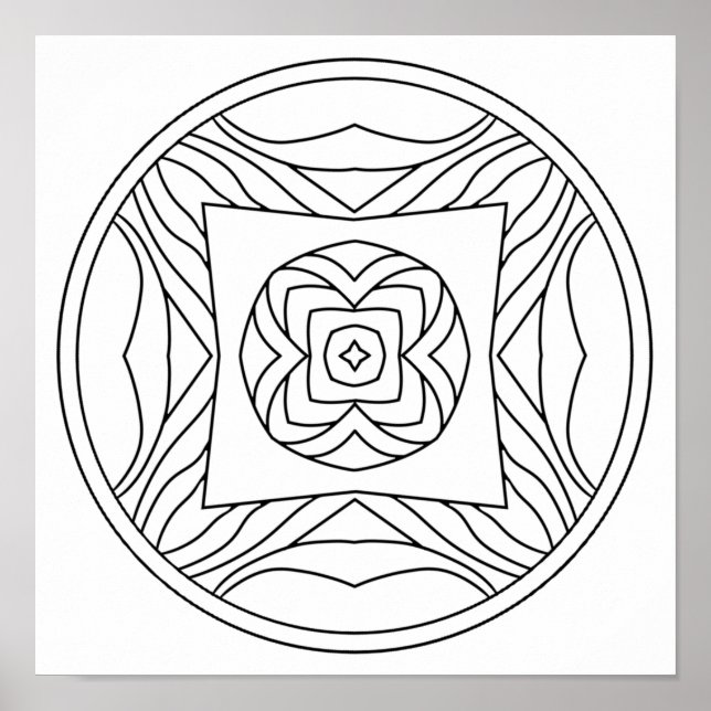 Farbe des Mandalas Poster (Vorne)