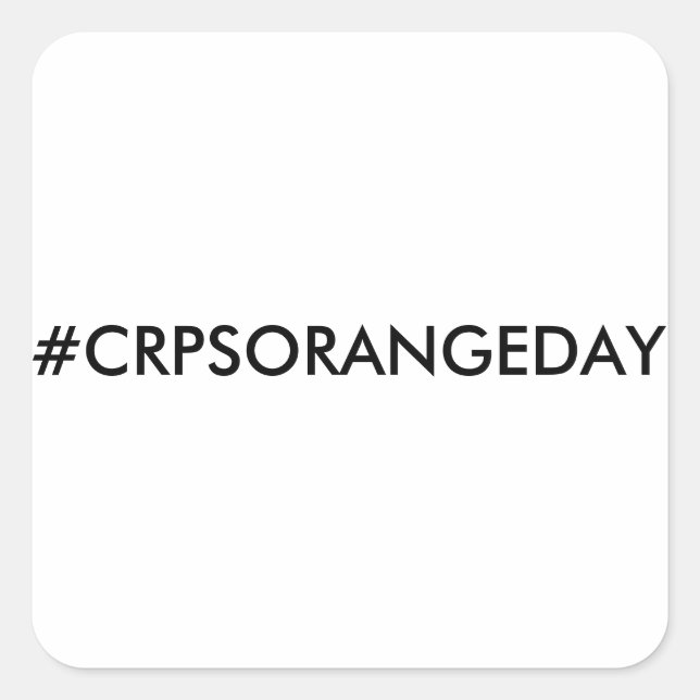 Farbe des Orange™ #CRPSORANGEDAY Sticker (Vorderseite)