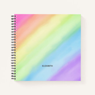 Farbe des Regenbogens Gradient Name Pastell Monogr Notizbuch