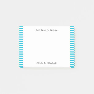 Farbe des Trends — lebhafter Cyan-Streifen Post-it Klebezettel