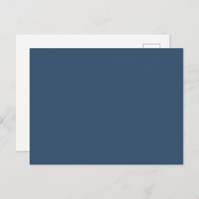 Farbe des Trends - Serious Blue Solid Postcard Postkarte (Vorne/Hinten)