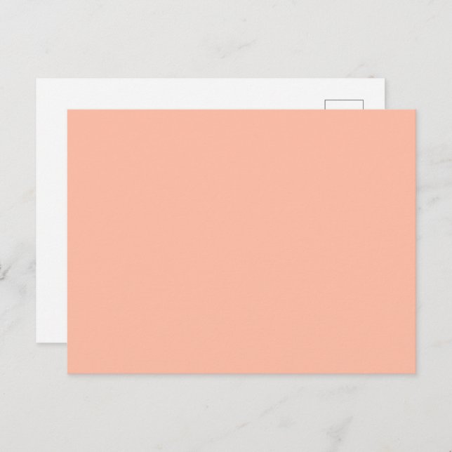 Farbe des Trends - Soft Peach Solid Postcard Postkarte (Vorne/Hinten)