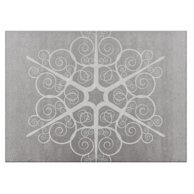 Farbe des verzierten Damaskus-Elements, graue Slat Schneidebrett (Vorderseite)